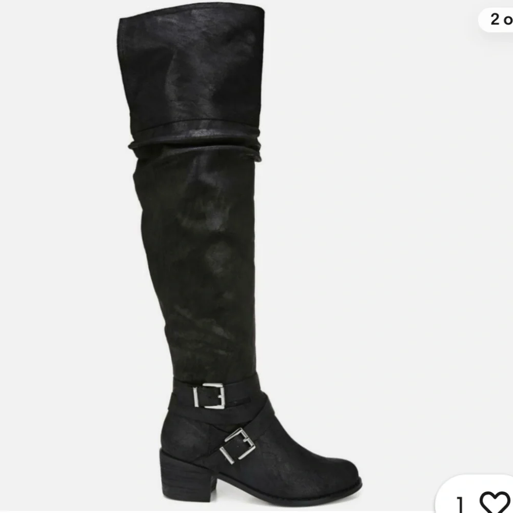 Carlos Santana Over the Knee Suede Slouch Boot - Picture 1 of 7